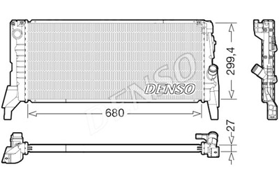 DENSO РАДИАТОР ДВИГАТЕЛЯ ВОДЫ МИНИ F55 F56 2.0 09.13-