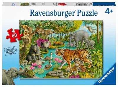 Puzzle Zwierzęta Indii 60 elementów