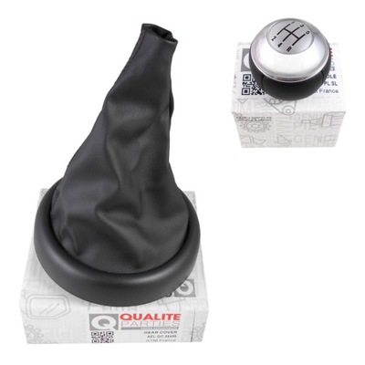 Шкіряний ручка перемикання передач + чохол mini cooper one r50 r52 r53 5 передач фото №1