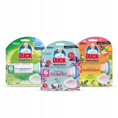 DUCK Fresh Discs ZESTAW krążki do WC toalety x3