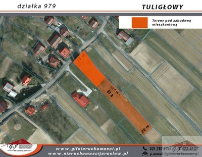 Działka, Tuligłowy, 3100 m²