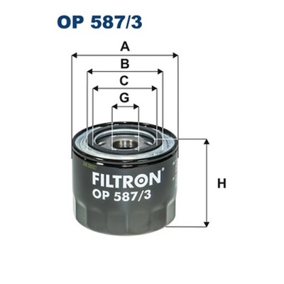 FILTRO ACEITES FILTRON OP 587/3  