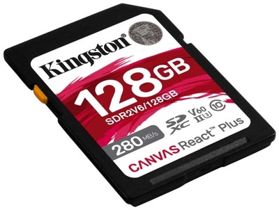 Karta pamięci Kingston SDXC 128GB Canvas React Plus SDXC UHS-II