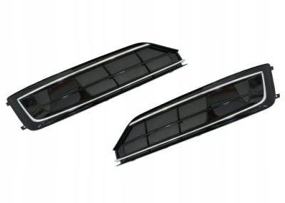 Комплект решётка karatka заглушка бампера audi a8 d4 lift 13-17r левая правая фото №1