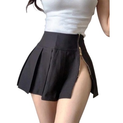 Plisowana czarna spódnica mini rozmiar XS