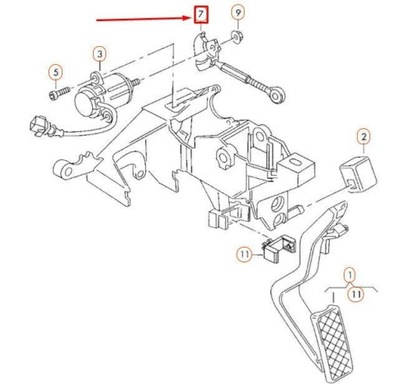 AUDI A4 B5 ПЕДАЛЬ ГАЗА ТРОС SEKTOR LHD