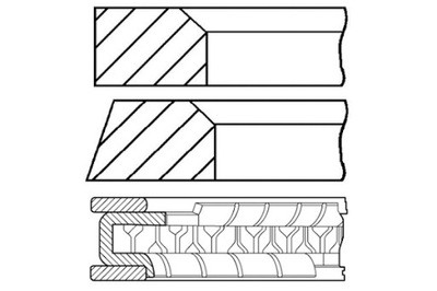 GOETZE 70 STD 1.5-1.5-3 JUEGO PIERSCIENI PISTÓN CITROEN AX SAXO VISA  