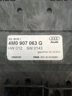 Блок керування модуль комфорту audi 4m0907063g фото №1