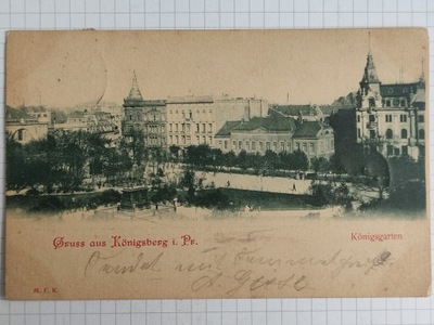 Pocztówka Gruss aus Konigsberg Królewiec 1900