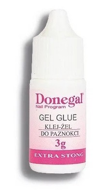 DONEGAL Klej do sztucznych paznokci BEZBARWNY, 3 g