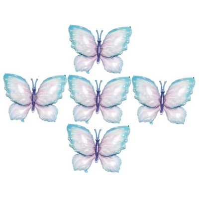 5 sztuk Cartoon Butterfly Balony Foliowe Piękne