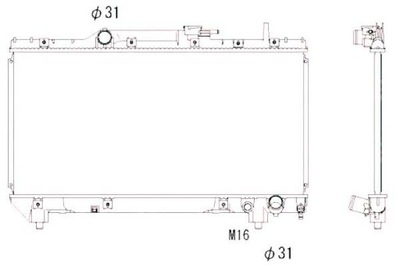 Nrf радіатор wody toyota carina e 2.0 gli st191 фото №1