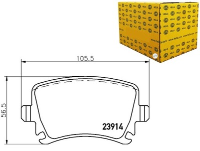 КОЛОДКИ ТОРМОЗНЫЕ ЗАД AU SE SK VW HELLA