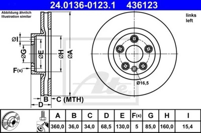 ATE 24.0136-0123.1 ДИСК ТОРМОЗНОЙ