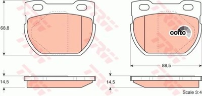 TRW GDB1209 КОЛОДКИ ГАЛЬМІВНІ LANDROVER DEFENDER 9/90