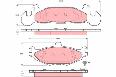 ZAPATAS HAMULC. CHRYSLER LE BARON 86-94  