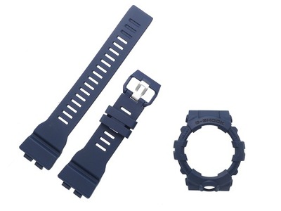 CASIO GBA-800 GBA-800-2 STRAP AND BEZEL, NAVY BLUE ORIGINAL