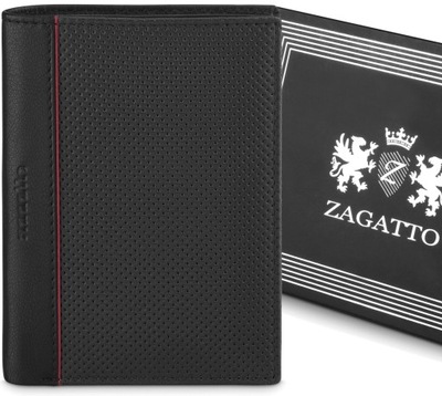 Zagatto portfel skóra naturalna czarny ZG-N4-F14 - Produkt męski