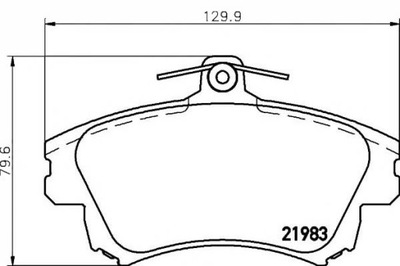 Textar 2198304 набір гальмівних колодок гальмівних, гальма дискові фото №1