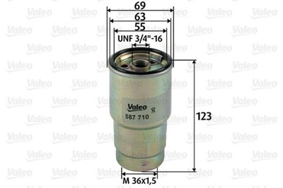 VALEO FILTRO COMBUSTIBLES 587710  