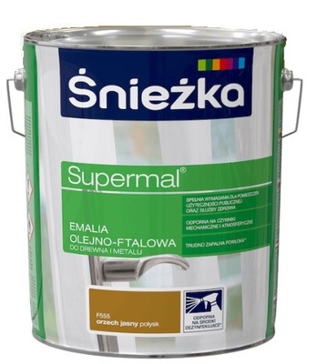 SUPERMAL 10L orzech jasny Emalia Olejna Śnieżka