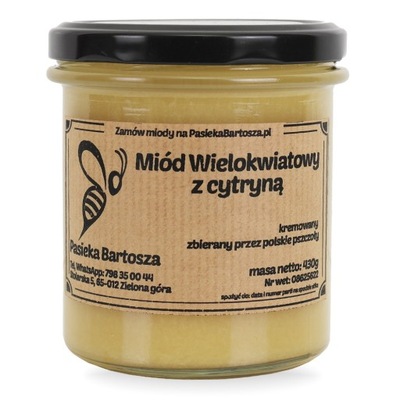 Miód wielokwiatowy z cytryną 430 g