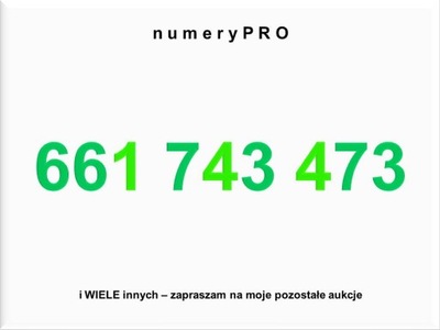 661 743 473 prosty złoty numer SIM starter PLUS
