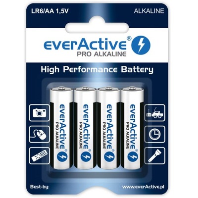 Baterie alkaliczne Everactive PRO ALKALINE AA R6 4 sztuki