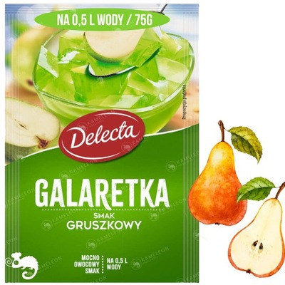 Delecta GALARETKA GRUSZKOWA smak gruszkowy 75g