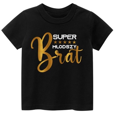 Koszulka z nadrukiem Tshirt Super młodszy brat 164