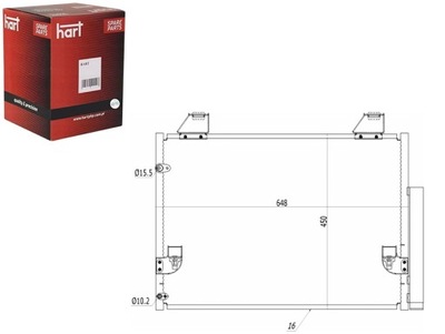 CONDENSADOR CONDENSADOR DE ACONDICIONADOR TOYOTA HILUX VII 05- HART  