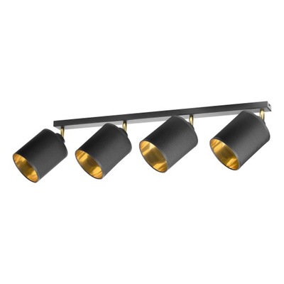 BATI lampa oprawa ścienno-sufitowa, moc max. 4x60W, E27, czarna nowoczesna