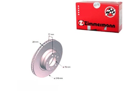 DISCOS DE FRENADO 2 PIEZAS BMW 7 E38 94-01 ZIMMERMANN  