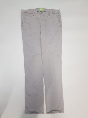 HUGO BOSS Slim Fit szare lekkie spodnie chinos r. 50 34/34 pas 89