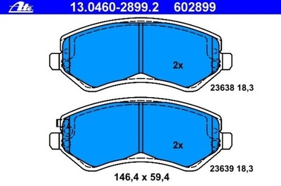 ZAPATAS PARTE DELANTERA CHRYSLER VOYAGER 00-, JEEP CHEROKEE  