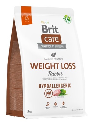 BRIT CARE Weight Loss Rabbit Rice 3kg (Królik)