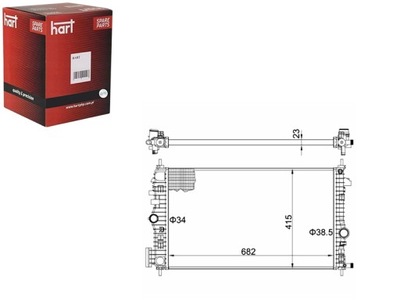 Радіатор insignia 2.0cdti 08- hart фото №1