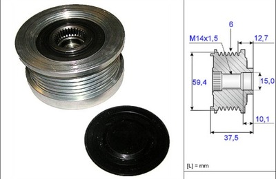 EMBRAGUE GENERADOR ACCENT II 3 GETZ MATRIX  