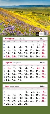 Kalendarz ścienny TRÓJDZIELNY 2024 GÓRY