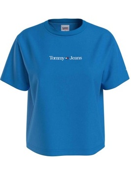 Tommy Jeans T-shirt damski niebieski DW0DW15049 M