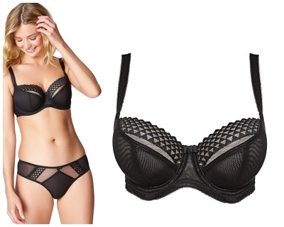 70GG Cleo by Panache Asher black biustonosz soft