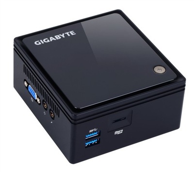 Gigabyte GB-BACE-3160 komputer typu barebone Wielkość PC 0.5L Czarny J3160