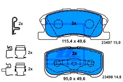 ATE ZAPATAS DE FRENADO DAIHATSU MOVE SIRION YRV 1.0/  