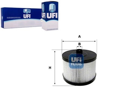 UFI FILTRO ACEITES EOF262 FA6086ECO OE6663 CH11442ECO  