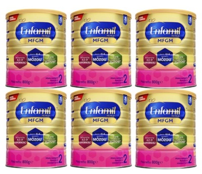 ENFAMIL Premium MFGM 2 mleko następne 800 g 7-12 miesięcy 6 sztuk