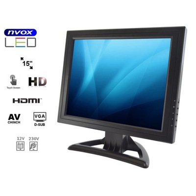 MONITOR SENSOR LCD 15INTEGROS INTEGROS VGA HDMI 12V 230V  