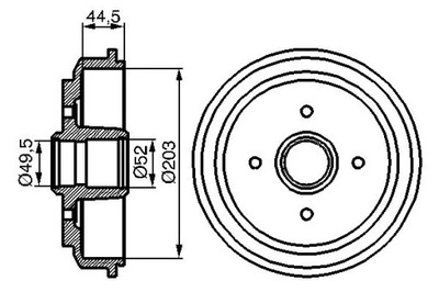 БАРАБАН ГАЛЬМІВНИЙ 203X44,5 DB220