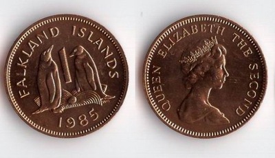 FALKLANDY BRYTYJSKIE 1985 1 PENNY