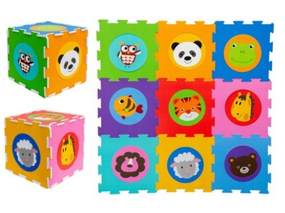 ZWIERZĘTA PUZZLE MATA PIANKOWA DLA DZIECI 9el 4004