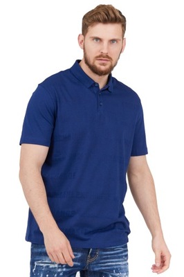 ARMANI EXCHANGE Granatowa koszulka polo w logo r L